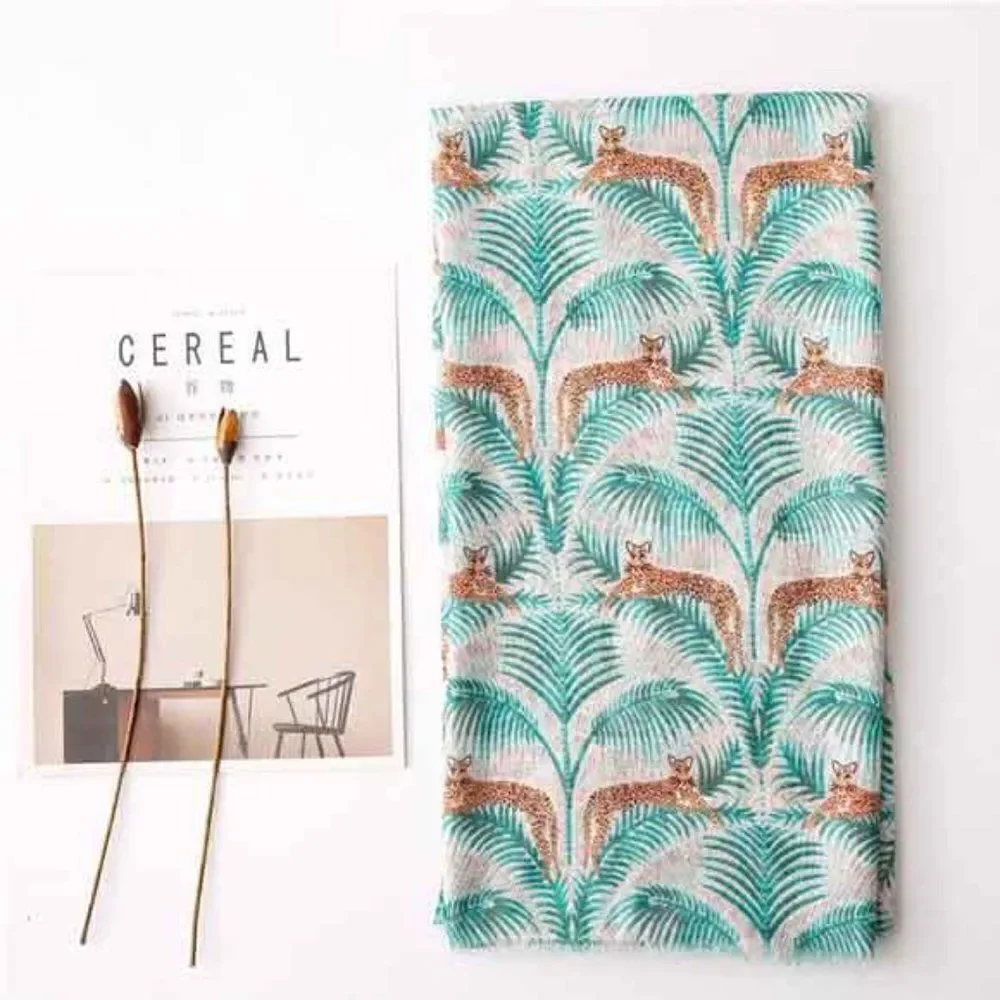 Ladies Lovely Tropical Scarf  - Picture 2 of 5